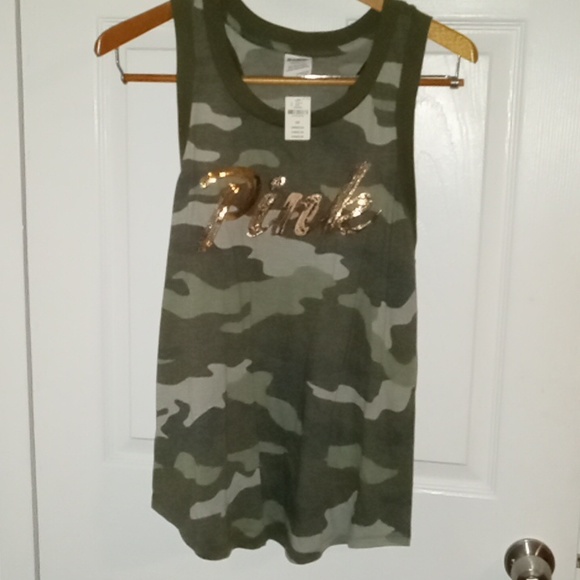 Victoria's Secret Tops - Victoria's Secret metalic Pink , tank top